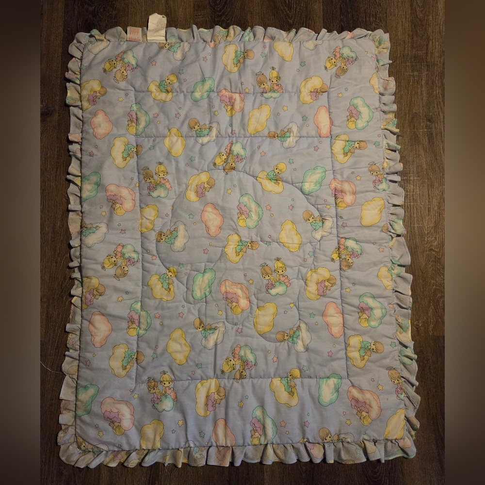 Vintags Precious Moments Quilts Baby Blanket Nursery Crib Comforter - Picture 3 of 5